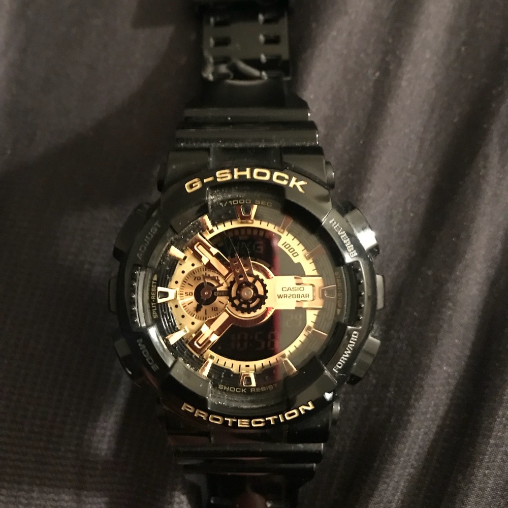 Men’s Black/Gold G-Shock watch